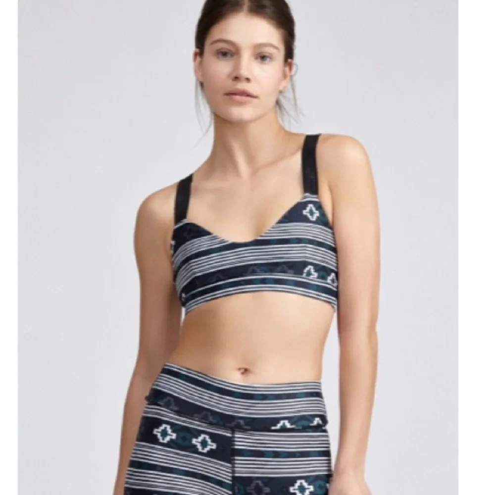 NWT • The Upside • Berber Stripe Dance Crop Bra
